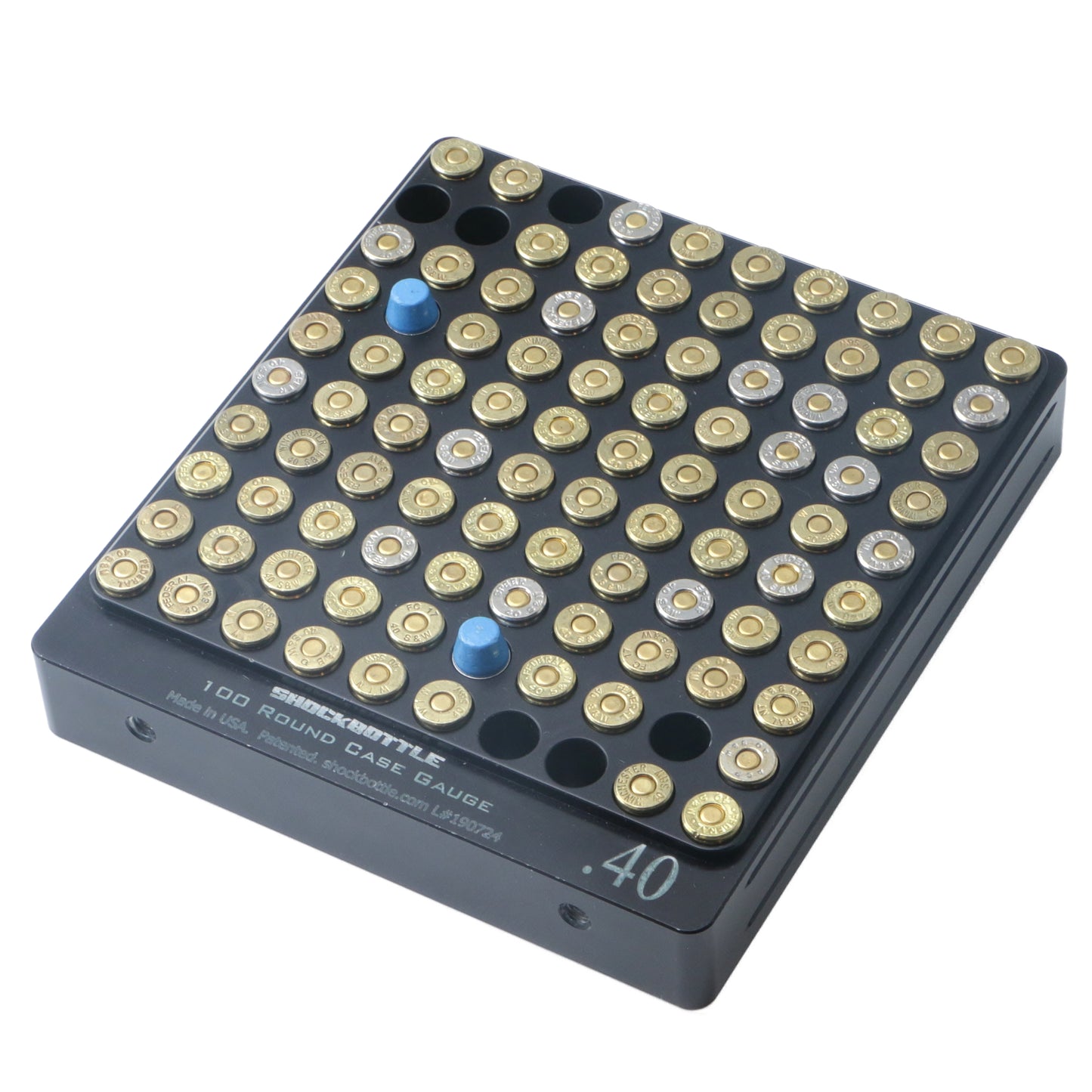 Shockbottle Hundo 40 S&W Case Gauge Riser & Flip Tray - Multiple Colors