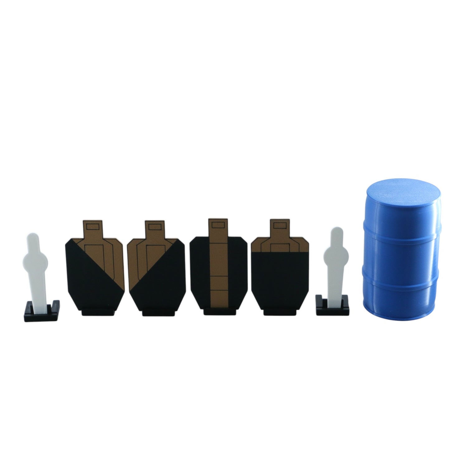 USPSA Dryfire Target Set Double Sided With Storage Barrel