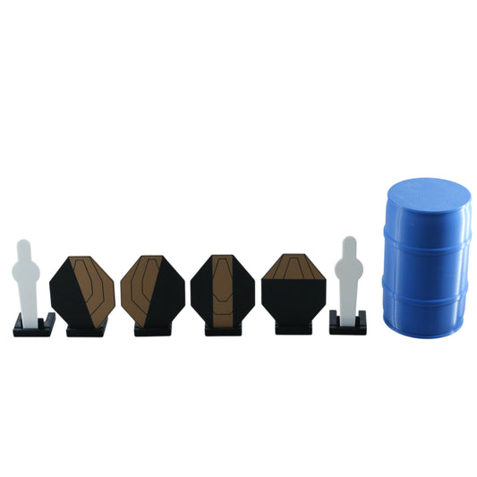 IPSC Dryfire Target Set Double Sided With Storage Barrel